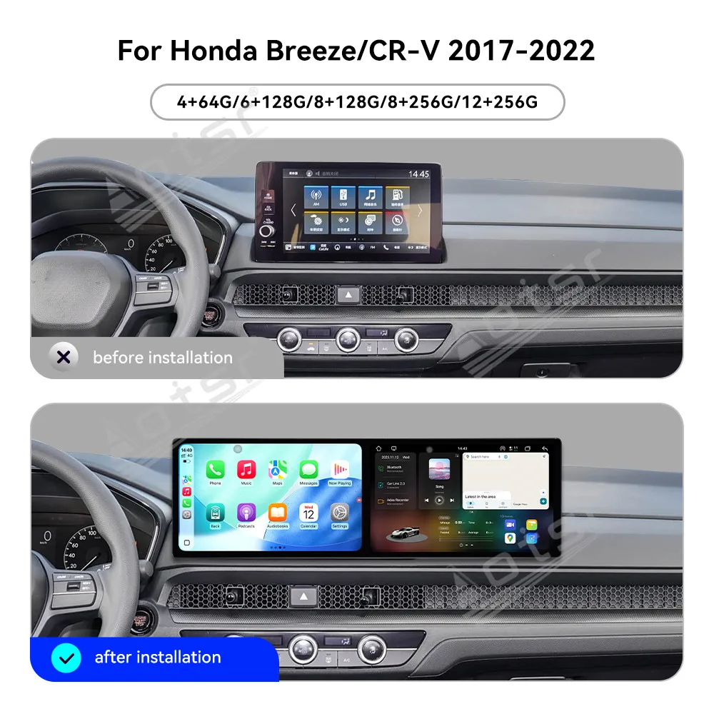 

Двойной 10,1-дюймовый Android 15 для Honda Breeze/CR-V 2017-2022, автомобильный радиоприемник, GPS-навигация, CarPlay HD-экран, мультимедийный плеер