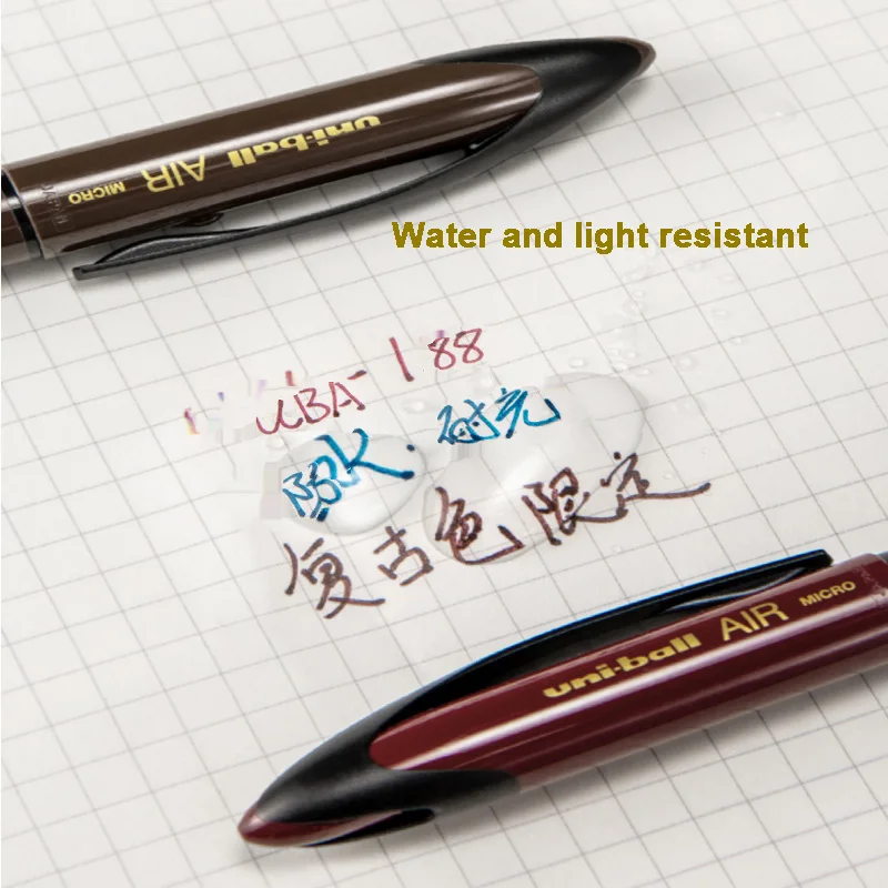 Uniball Calligraphy Brush Advanced Free Ink Control Gel Pen, UBA 188 Air Sign Pens for Fast Writing Handwriting Practicing Draft