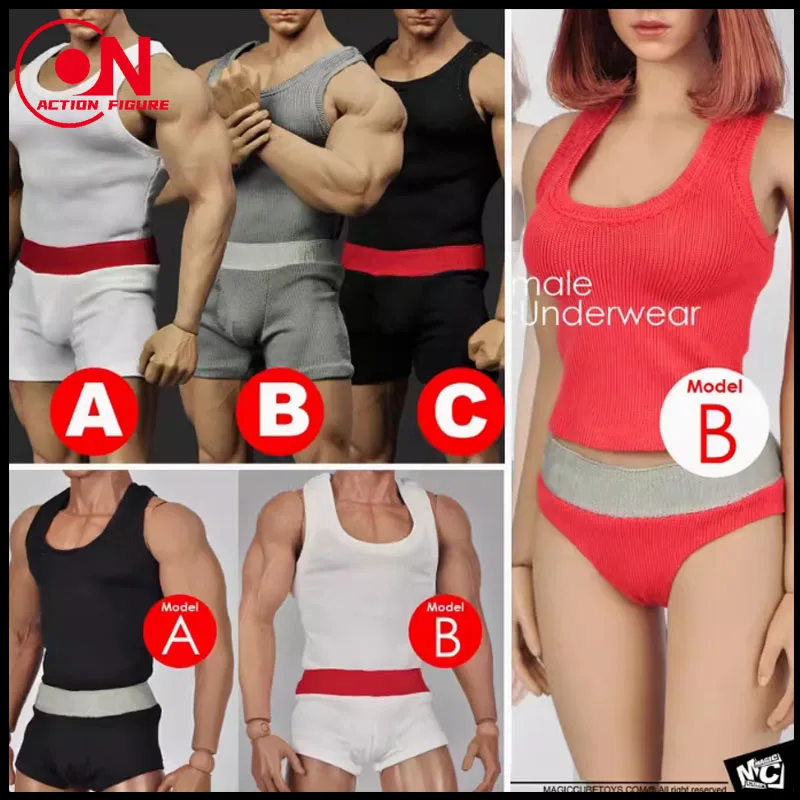 MCTOYS F-058 F-059 1/6 Scale Male Female Vest Shorts Set Clothes Model Fit 12'' TBL PH JIAOU Soldier Action Figure Body Dolls