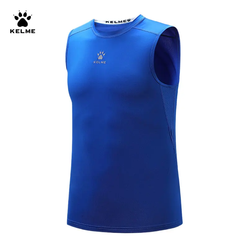 Kelme Men's Sleeveless Fitness T-shirt High Stretch Breathable Tights Training Sports Quick Dry Vest Outdoor Running Vest