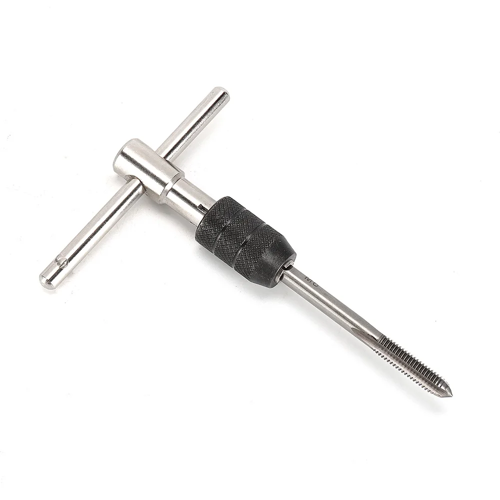 6pcs-M8 T-handle Reversible Single Tap Wrench Tapping Threading Tool-M8-M6 1/8-1/4 Screwdriver Tap Holder Hand Tool