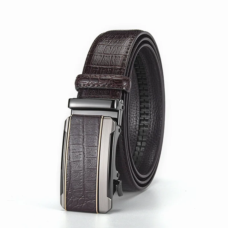 Мужской высококачественный ремень из сплава с автоматической пряжкой из сплава, модный поясной уплотнитель, трансграничный кожаный аксессуар