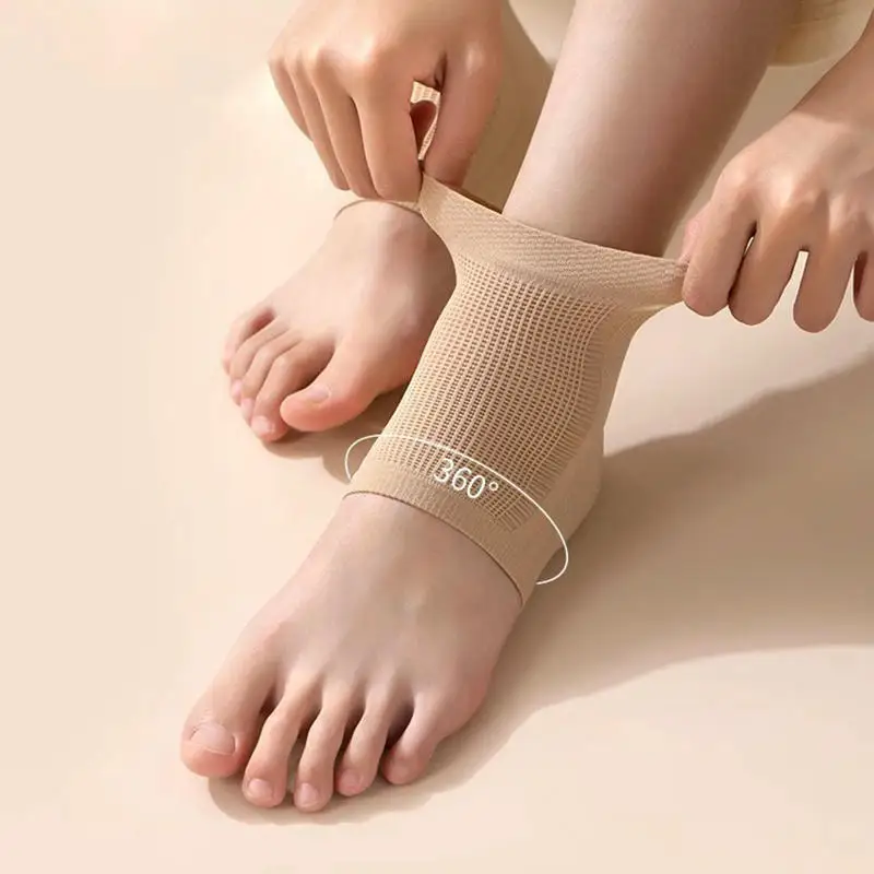 1 زوج الجوارب كعب حامي كم كعب حفز منصات الإغاثة أقدام أخمصية الرعاية إصلاح الجلد مكافحة الكراك وسادة نصف ساحة الجوارب