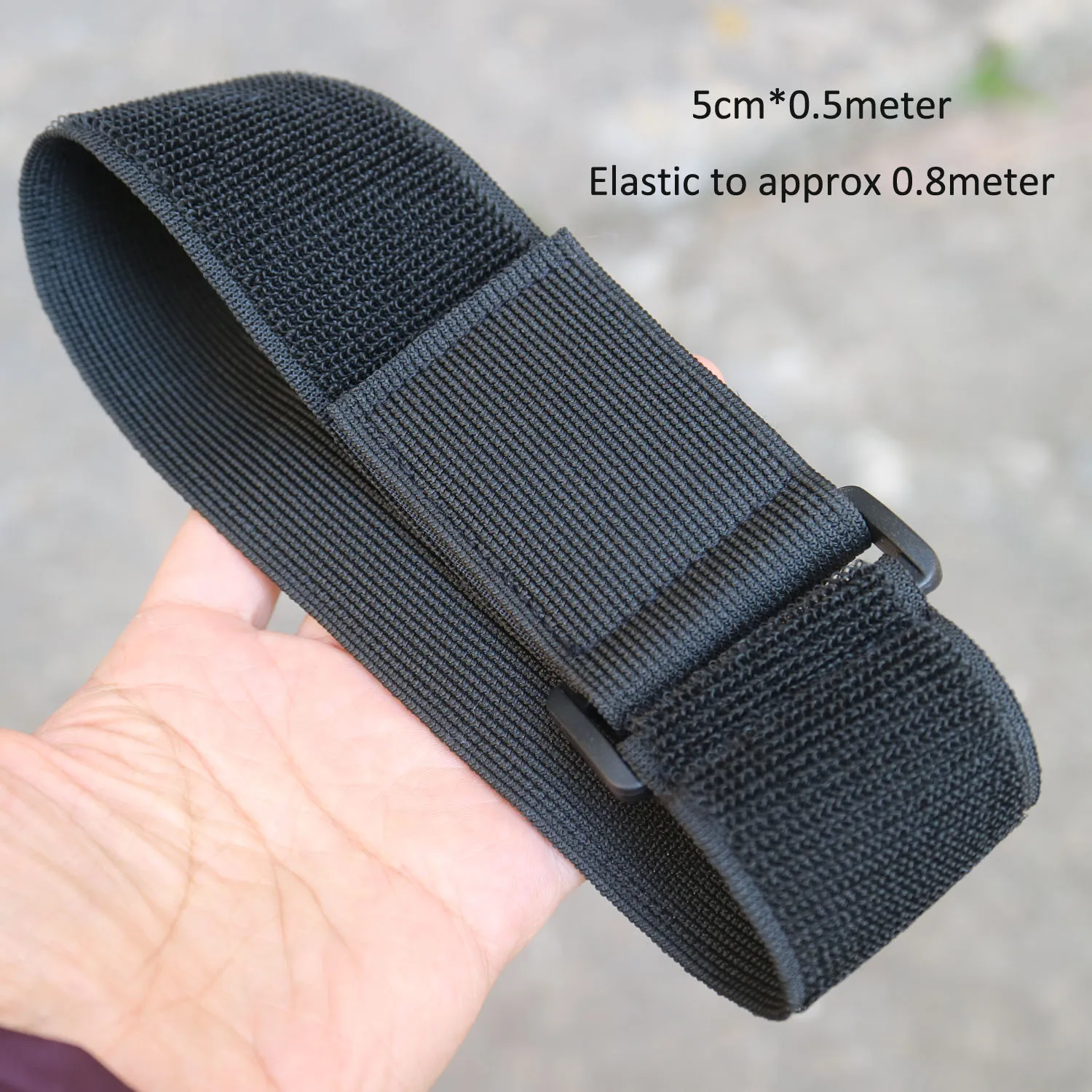 Wiederverwendbare Nylon-Gepäckbänder mit Schnalle 5cm*0,5M/1M Rückseite mit Klettverschluss Klebende Befestigungsbänder