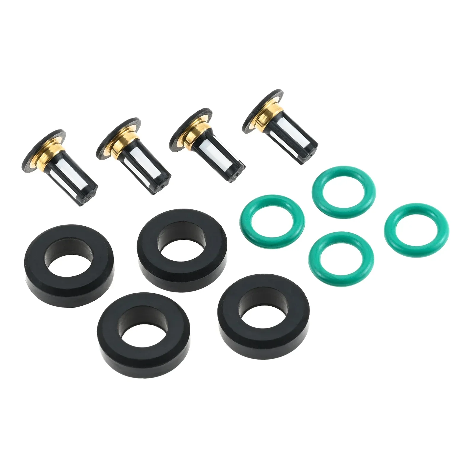 4 Sets 15710-21H00 High Quality Rubber Auto Fuel Injectors O-Rings Seals Filter Repair Kit for Suzuki GSXR1000 Hayabusa GSX1300R