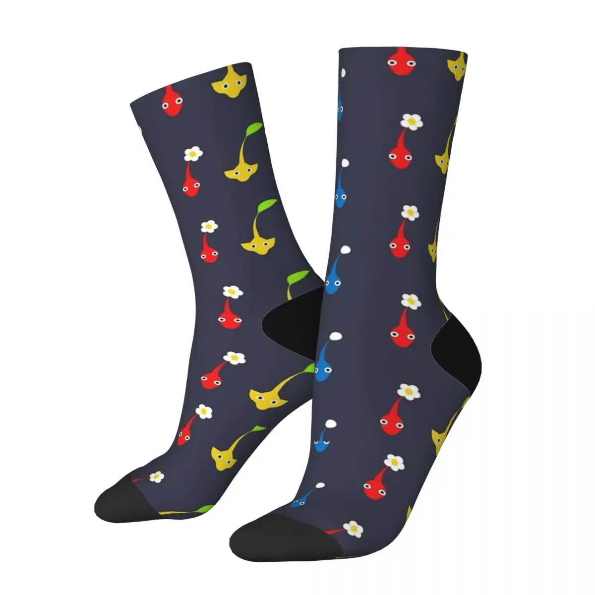 

Winter Warm Crazy Design Unisex Pikmin Characters Socks Breathable Middle Tube Socks