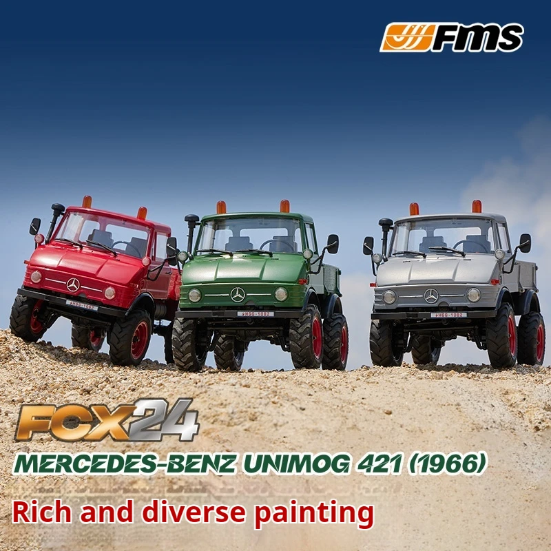 FMS 1/24 مقياس Unimog FCX سلسلة على الطرق الوعرة RC سيارة-محرك رباعي الكهربائية التحكم عن بعد تسلق محاكاة لعبة مجسمة #2