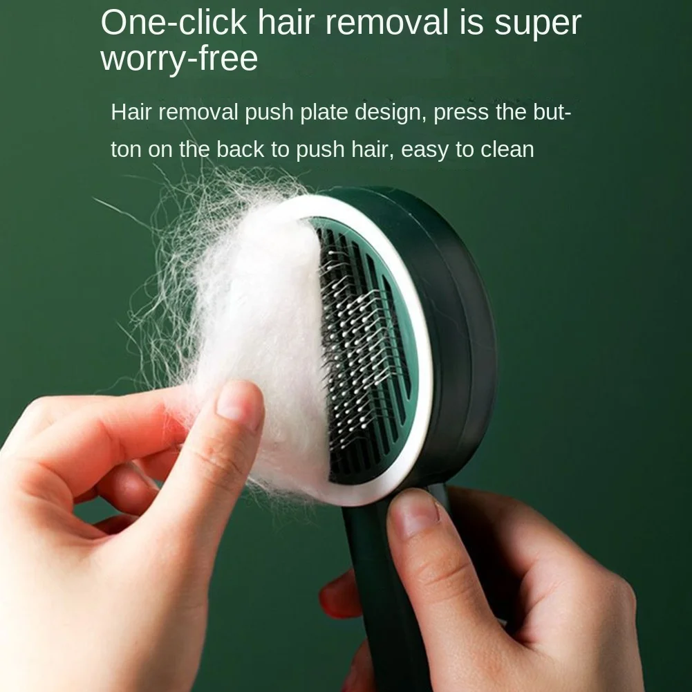 ABHU-cepillo para quitar el pelo de mascotas, cepillo de cuidado con luz UV para masaje de pelo flotante, suministros para el cuidado de perros y mascotas