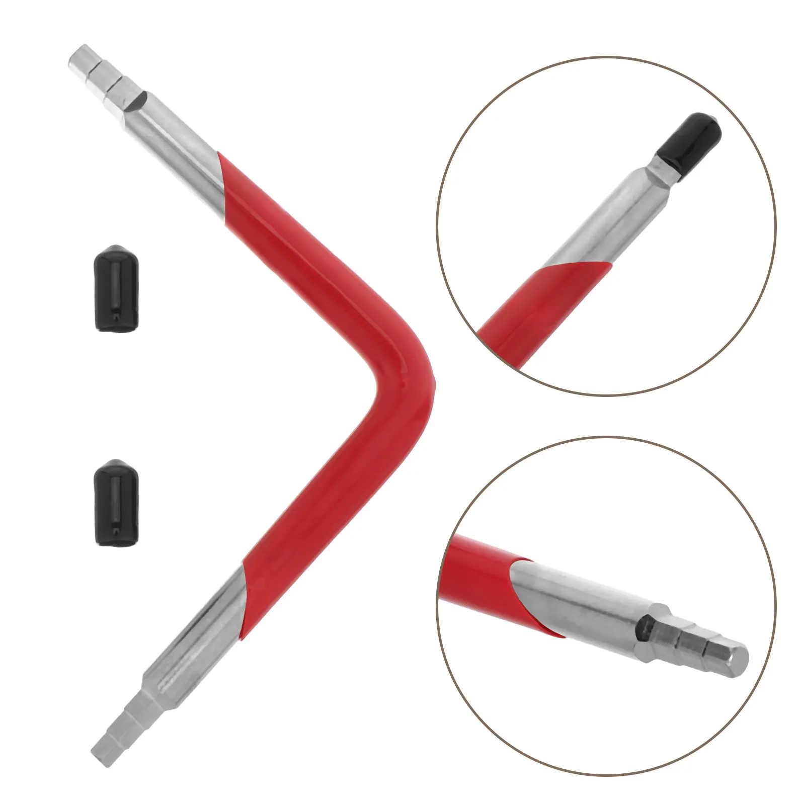 Double Ended Faucet Seat Wrench Hex Square Under Sink Tap Repair Installation Removal Bathroom Sink Bathtub Shower Plumbing Tool