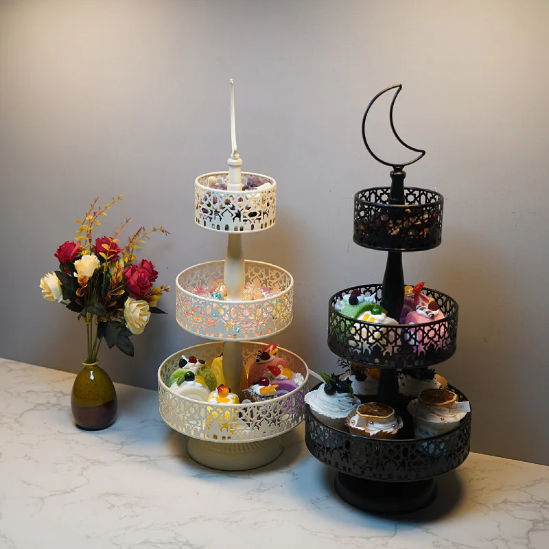 

Iron castle tray dessert cake multi-layer ornament wedding holiday decoration candy decoration