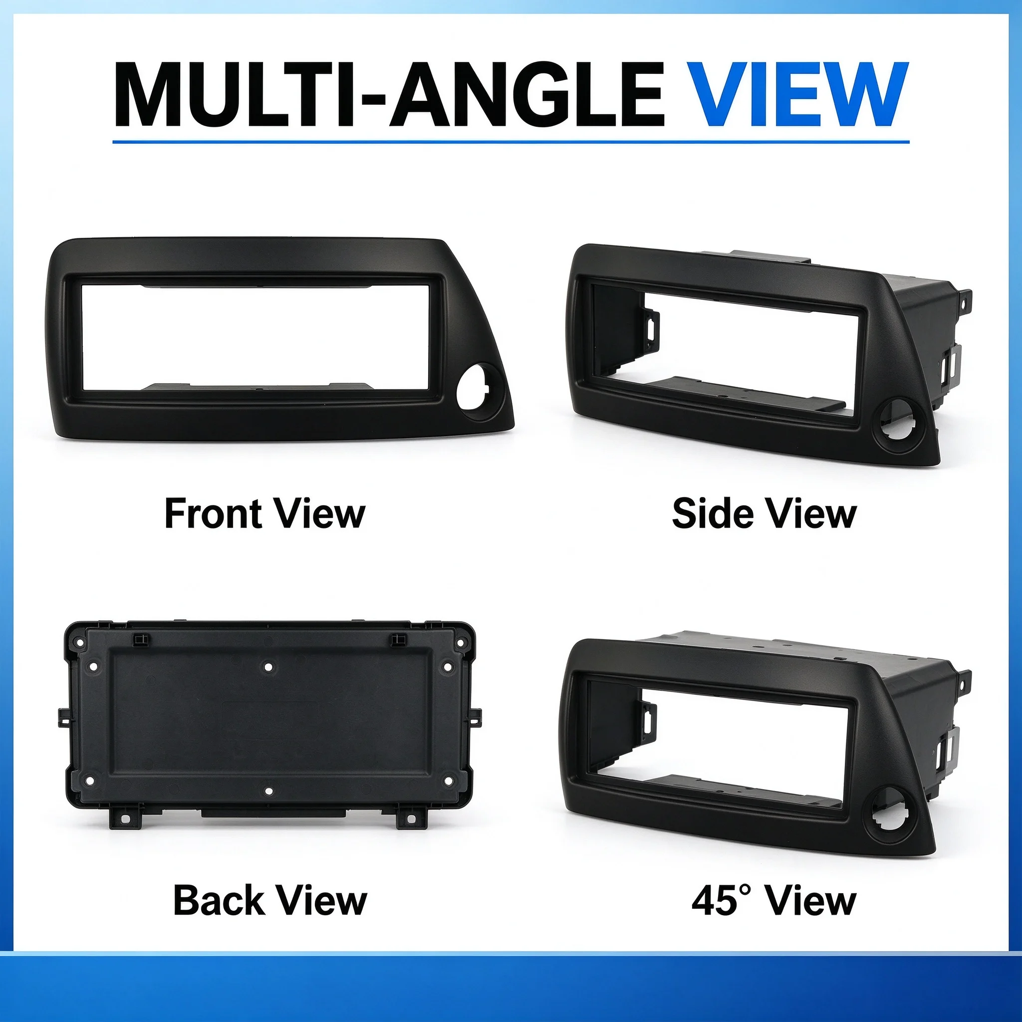 Single DIN Radio Frame for Ford Ka 1996-2008 Dash Refitting Surround Trim Faceplate Mounting Cover Bezel