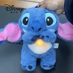 Disney Stitch-muñeco de Peluche de Lilo & stitch para niños, juguete de Anime, música, sueño ligero, modelo, regalo para niños