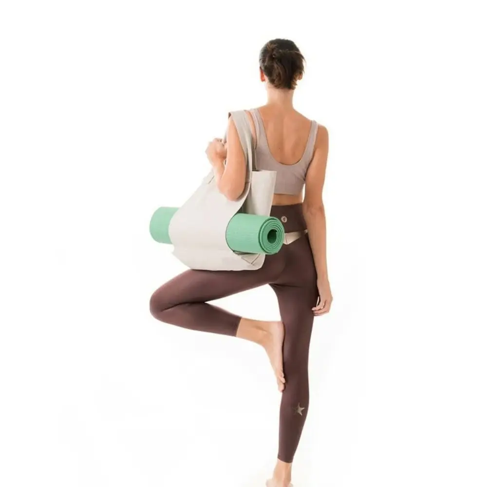 Large Capacity Yoga Mat Carry Bag Lightweight Foldable Multifunctional Yoga Bag Washable Thick Canvas Pilates Mat Case Travel