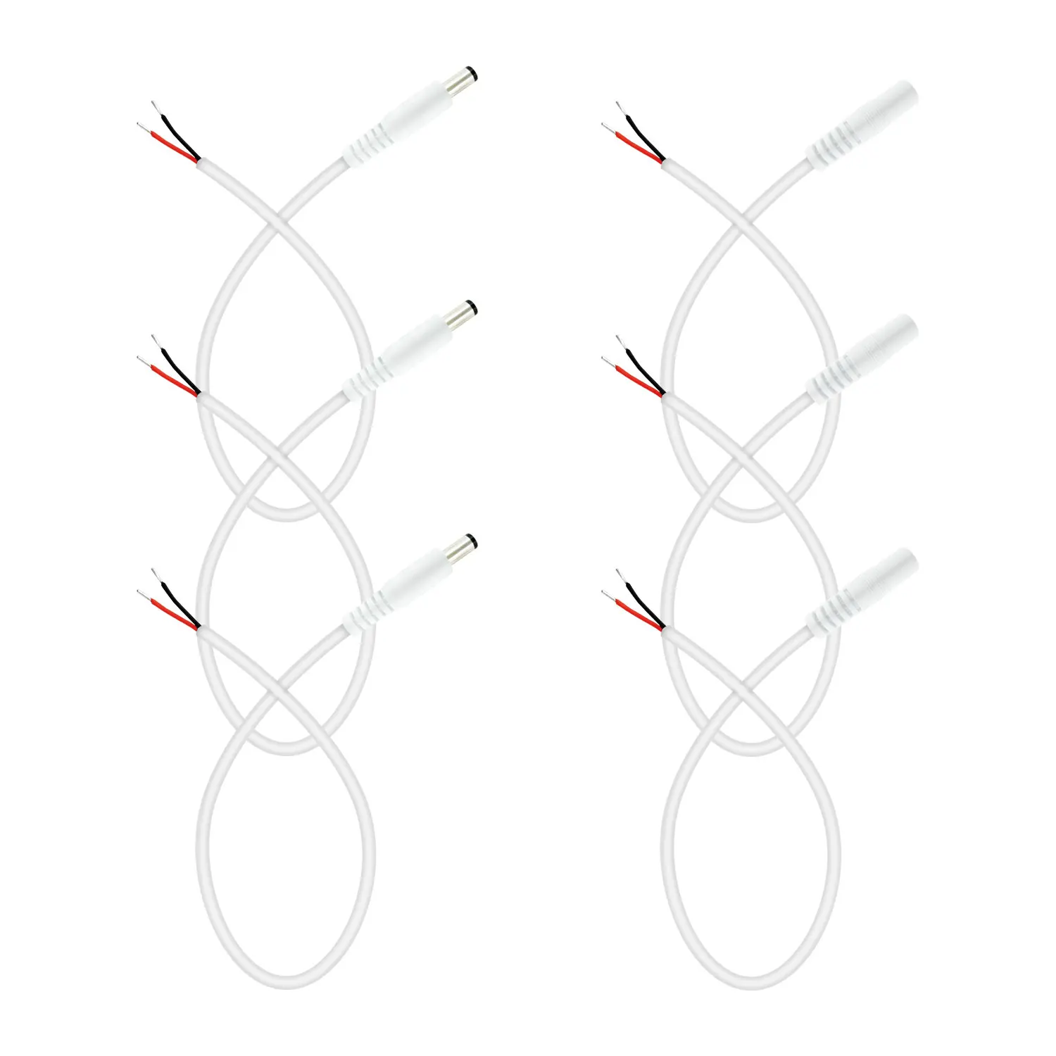 18AWG DC Extension Cord 12V/24V Universal DC5.5×2.1mm10A High Current Power Cord Security Equipment LED Light Strip Camera Cable