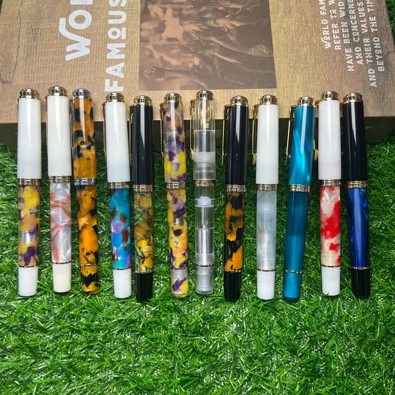 

ADMOK M400 акриловая перьевая ручка с поршнем, мягкая, гладкая, без 5 перо, чернильная ручка, подходит для студентов Pelikan M400/405, ручка для письма, подарок