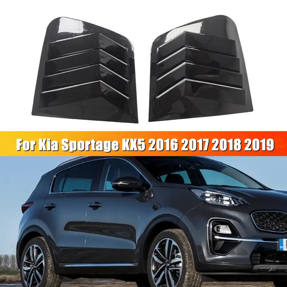 For Kia Sportage KX5 2016 2017 2018 2019 Car Rear Window Louver Shutter Cover Side Vent Trim Sticker Scoop Exterior Accessories