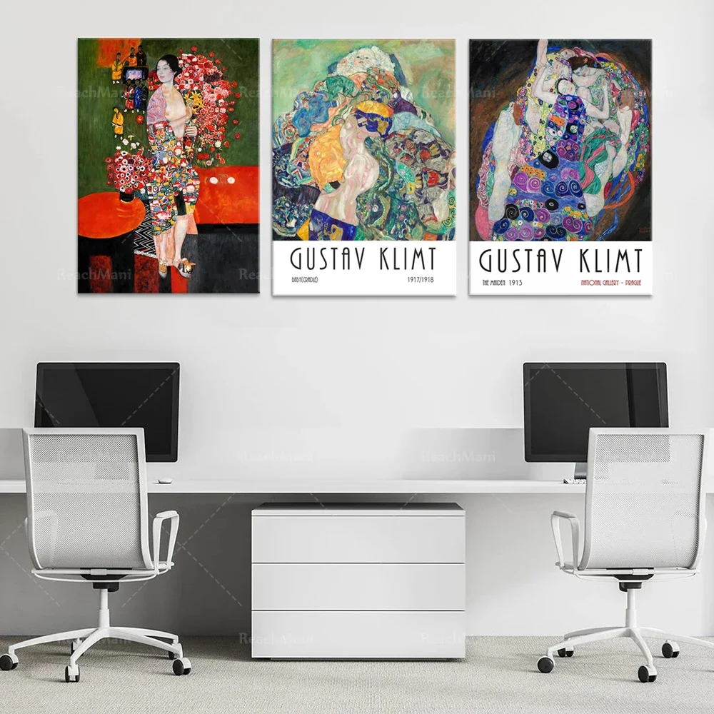 Gustav Klimt girl, Gustav Klimt art, poster printing, modern art, Klimt prints-Art Nouveau-Gift ideas-Wall art prints