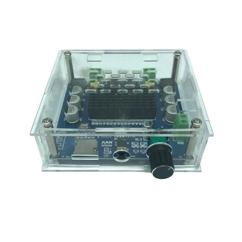 Digital Bluetooth Amplifier Board Ultra Distance SupportAUXOn-Board PotentiometerTDA7498Double100W＋Shell