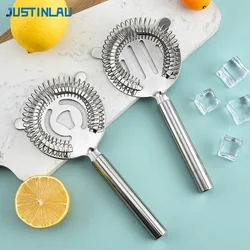 JUSTINLAU Stainless Steel Cocktail Strainer Ice Filter Sprung Deluxe Strainer Bar Professional bartender Tools ice separator