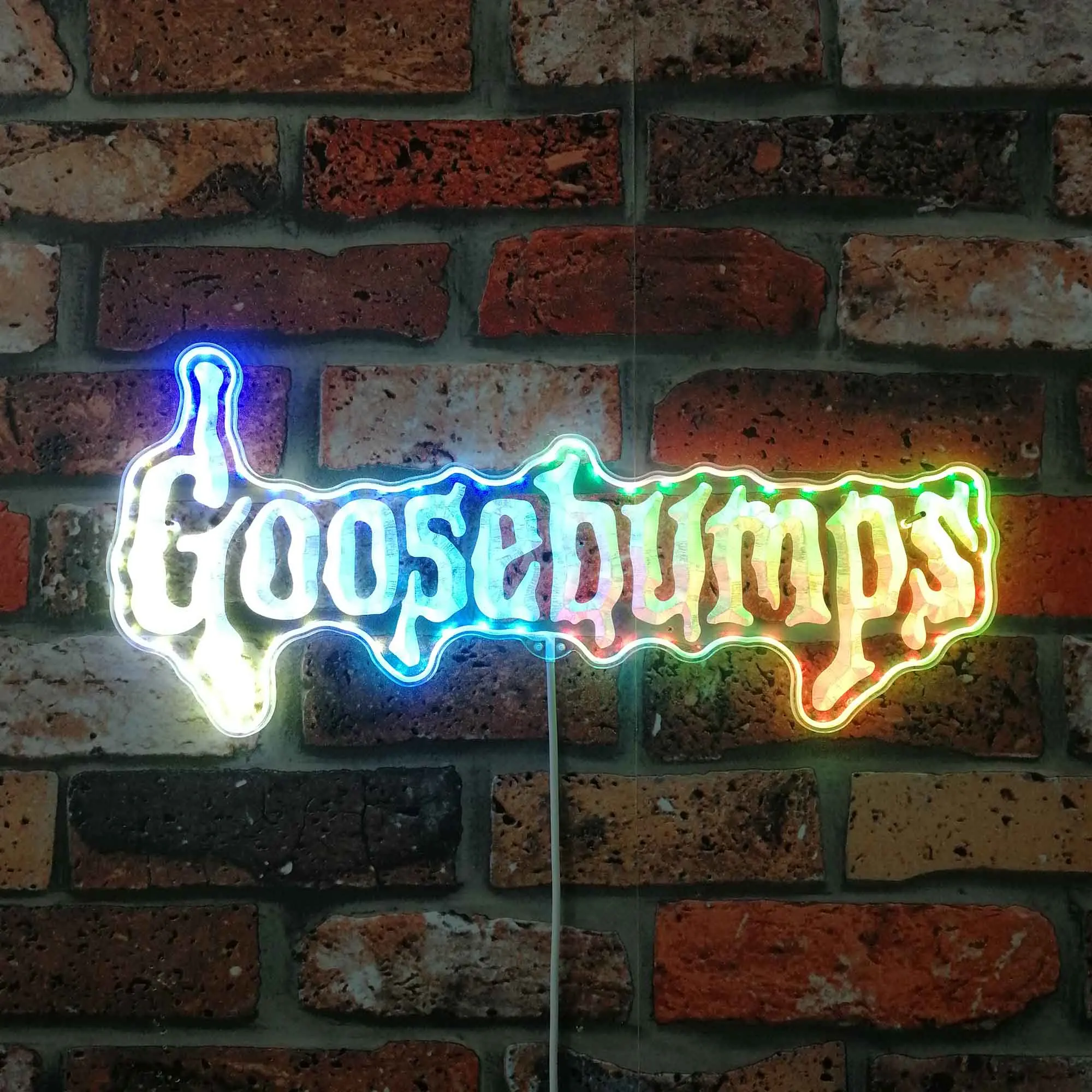 

Goosebumps Neon LED Sign, Gamer Night Light LED Sign, Game Room Neon Sign