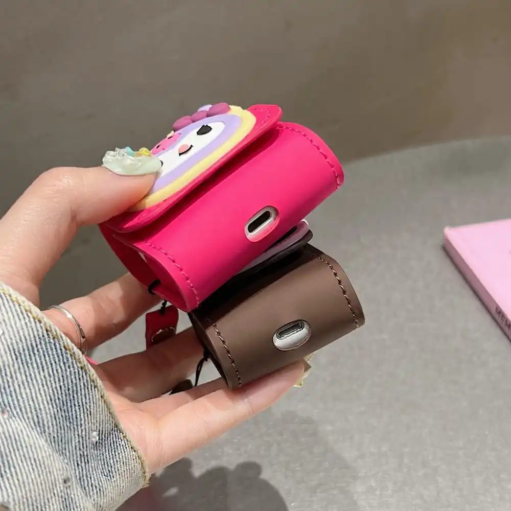 Hot Cute Cartoon Anime Role Kuromi  Case for AirPods 1 2 3 Pro 2rd Bluetooth Earphone Charge Box Soft Leather Protect Cover