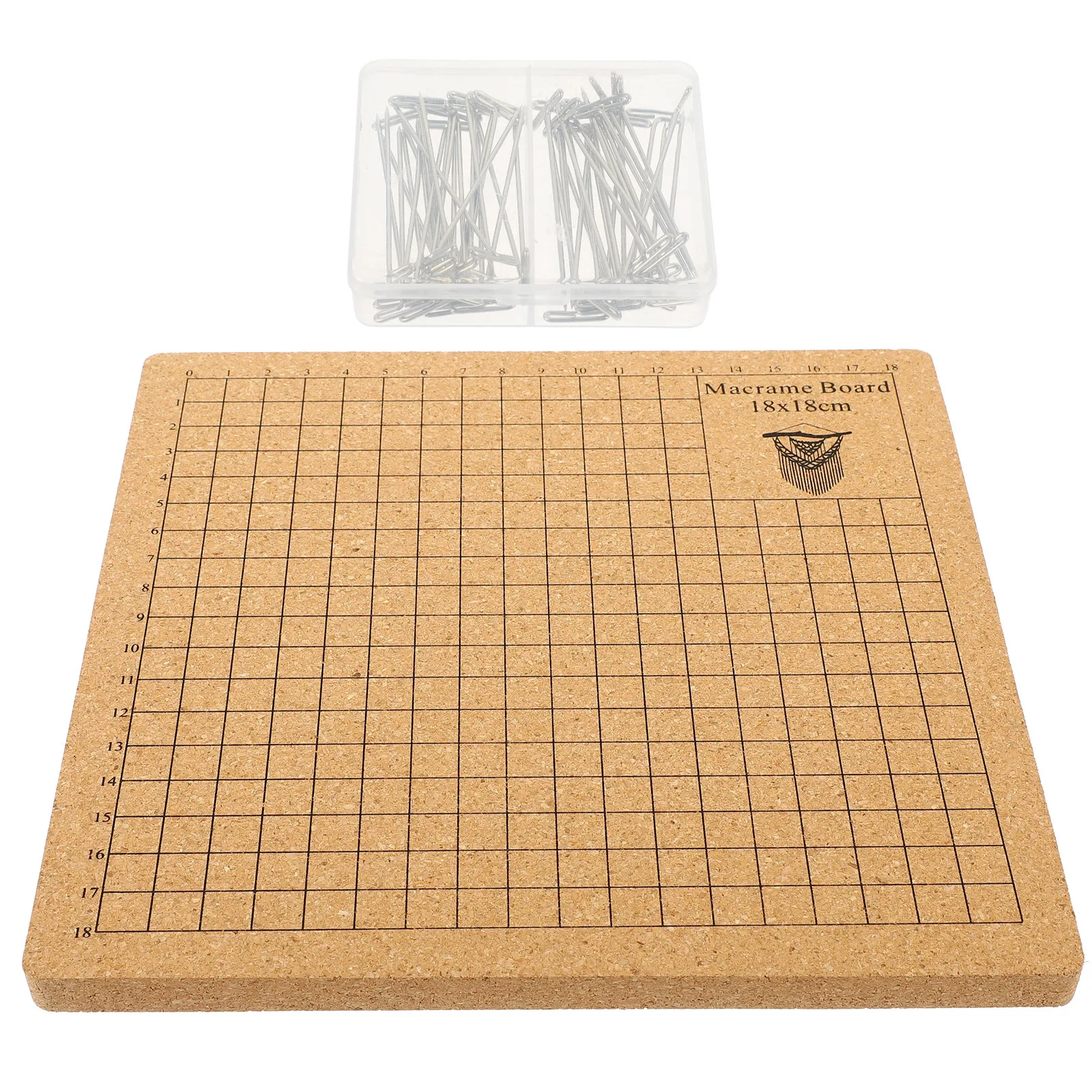 1 مجموعة لوحة مكرامية ومجموعة دبوس لوحة الفلين الثقيلة لقياس الحرف المنسوجة تصميم الشبكة دبابيس T قوية مثالية للسوار #5