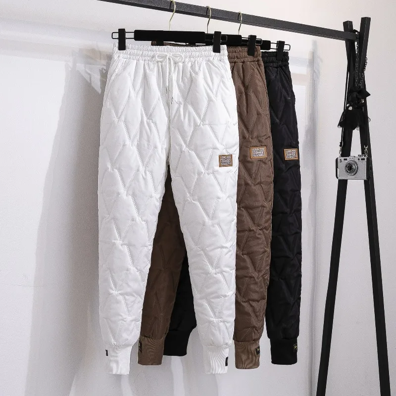 

2025 Women's Cotton Pants for Outdoor Wear, Autumn and Winter Fashion, Quilted Thickened Warm Loose Jogger Harem Pants, Trendy