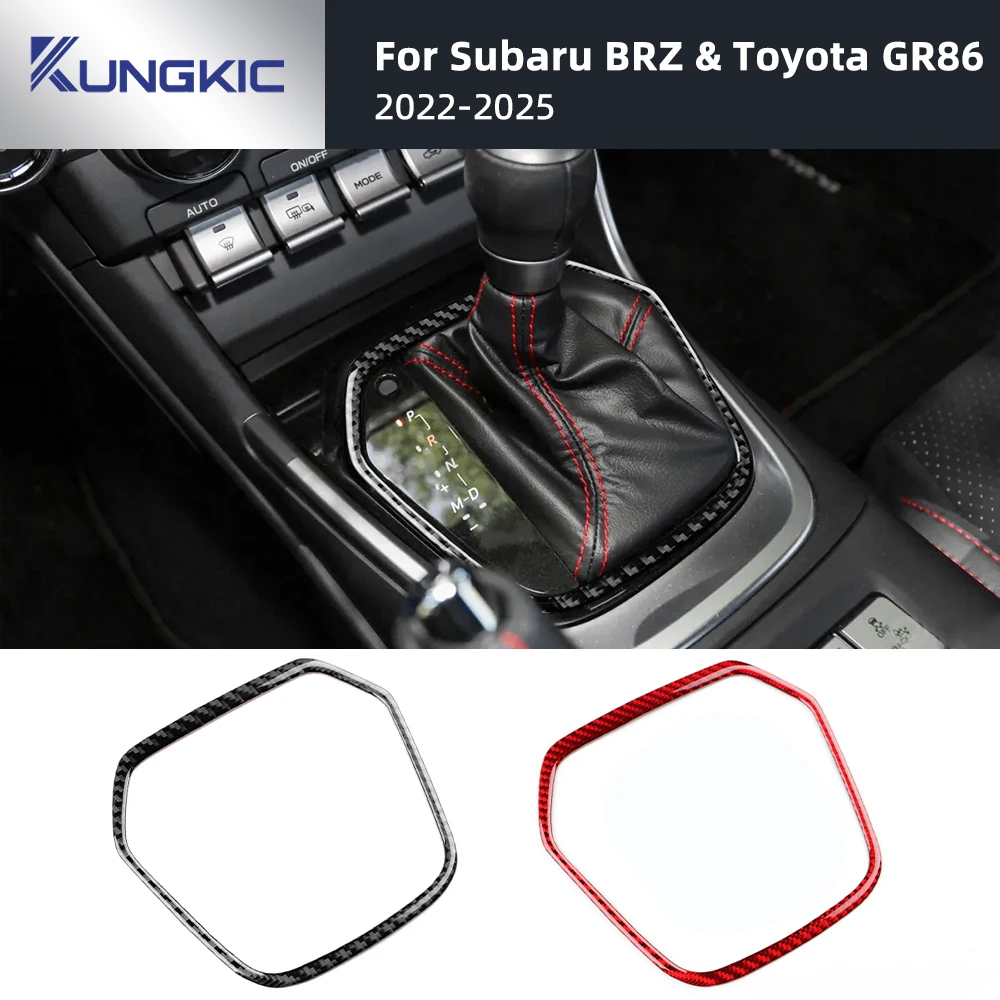 

Real Soft Carbon Fiber Sticker LHD RHD Car Automatic Gear Shift Frame Trim For Subaru BRZ Toyota GR86 2021 2022 2023 2024 2025