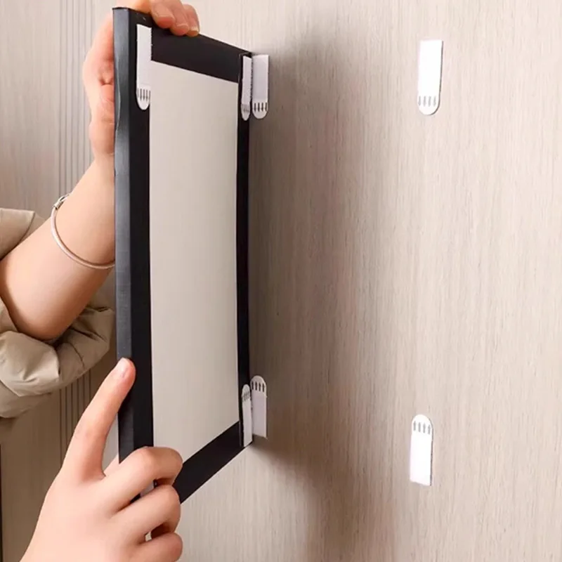 Heavy Duty Non Perforated Hanging Picture Strip - Easy To Use Non Trace Frame Adhesive Buckle Accessories Wall Hooks