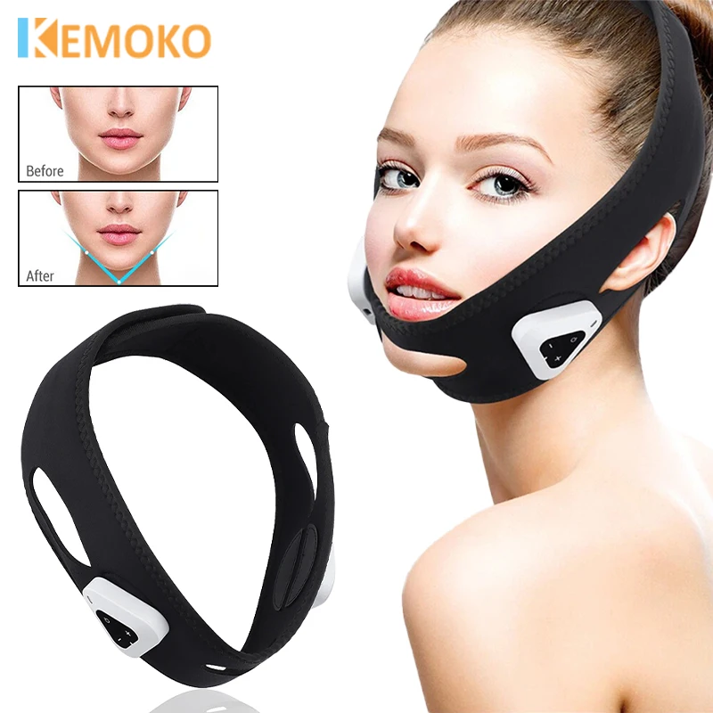 

EMS Facial Lifting Mask Reduce Double Chin Electric Cheek Lift Up Belt Face Shape EMS Face Slimming Massager Beauty Care Gift
