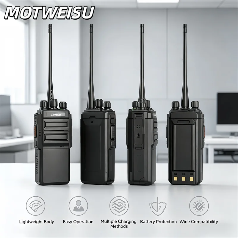 長時間のバッテリー持続時間、長距離通信、双方向無線機、uhf-400-470mhz、vox機能、ハンズフリー、緊急アラーム機能、type-c充電対応、ハイキングに最適。
