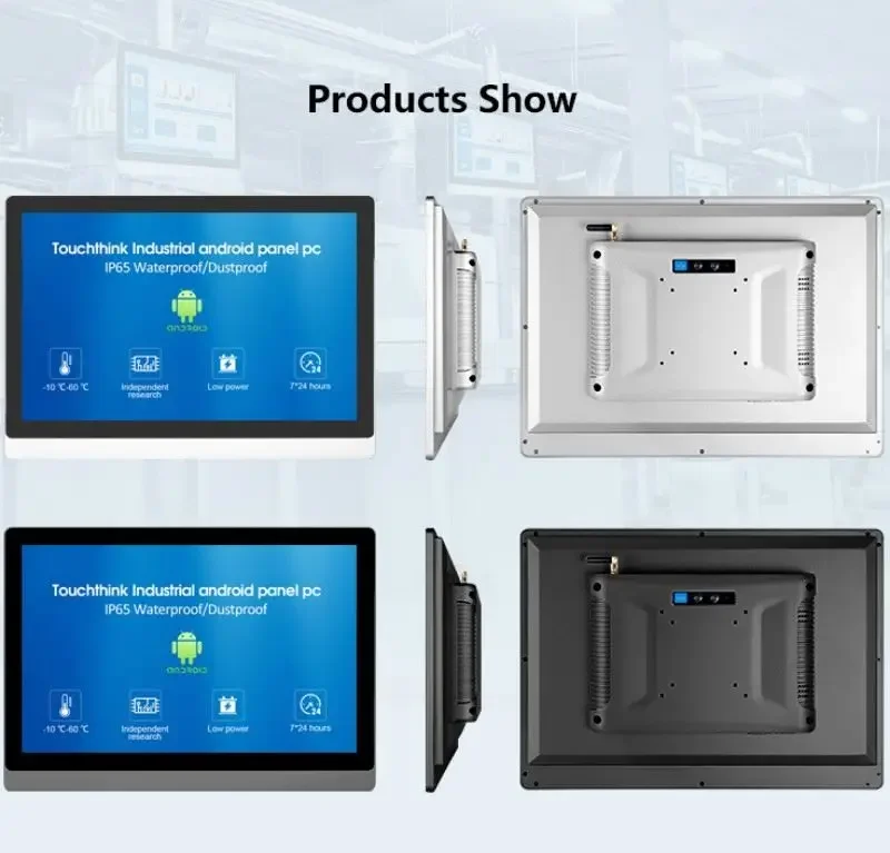 21.5 inch 10mm bezel Android ARM A64 RK3288 RK3568 RK3399 RK3588 Fanless Industrial Panel PC touch screen all in one computer