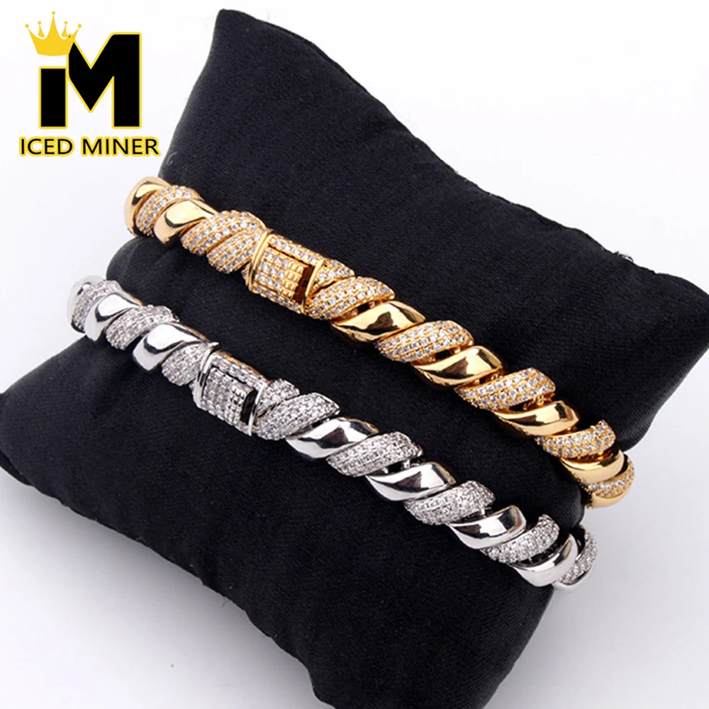 

Icedminer 8 мм Iced Out веревка звено цепи ожерелья для мужчин женщин с цирконом хип-хоп ювелирные изделия Бесплатная доставка