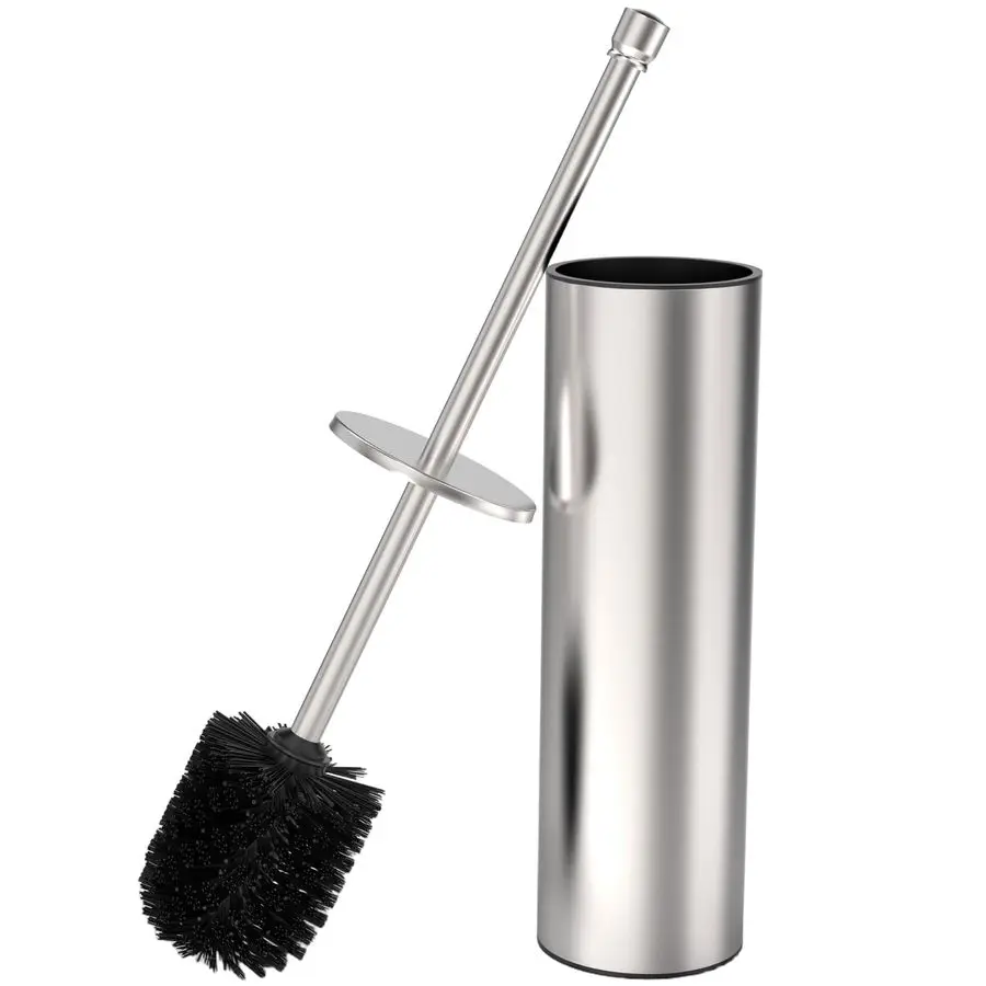 

Brush and Holder Set, Toilet Bowl Brush for Bathroom with Long Handle, Stainless Steel Toilet Cleaner Brush with Durable Scrubbi