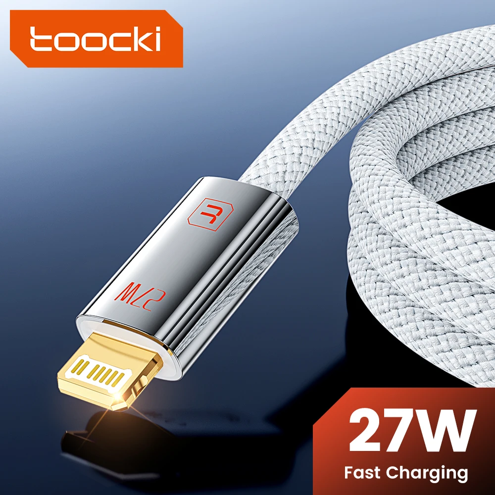 Toocki 27 W Kabel USB C auf Beleuchtung Fast Chaerger für iPhone 14 13 12 iPad Pad 9 480 Mdps Zinklegierung Typ-C Datenkabel Mini Größe