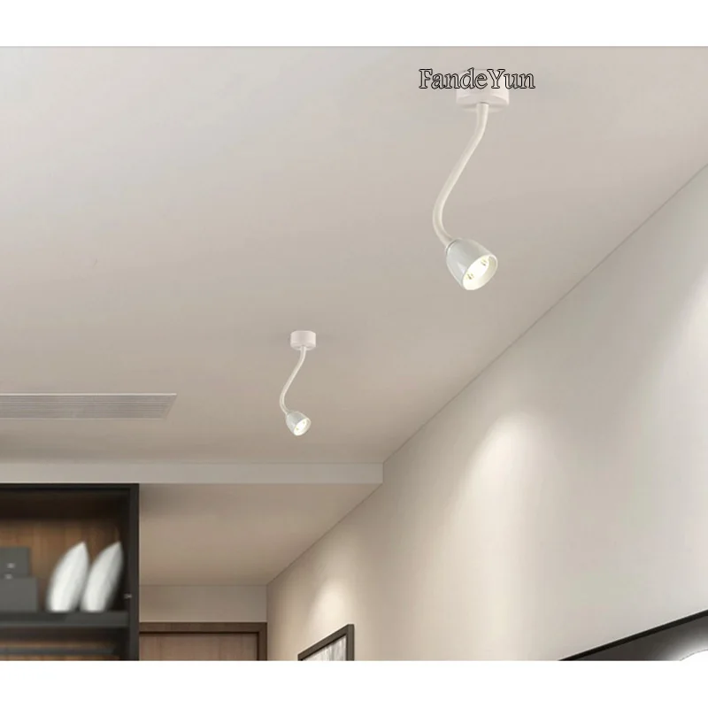 

Светодиодные точечные светильники 3W 5W AC85~265V, потолочные светильники, фоновое освещение для стен, диммируемые светодиодные настенные светильники с поворотом на 360°