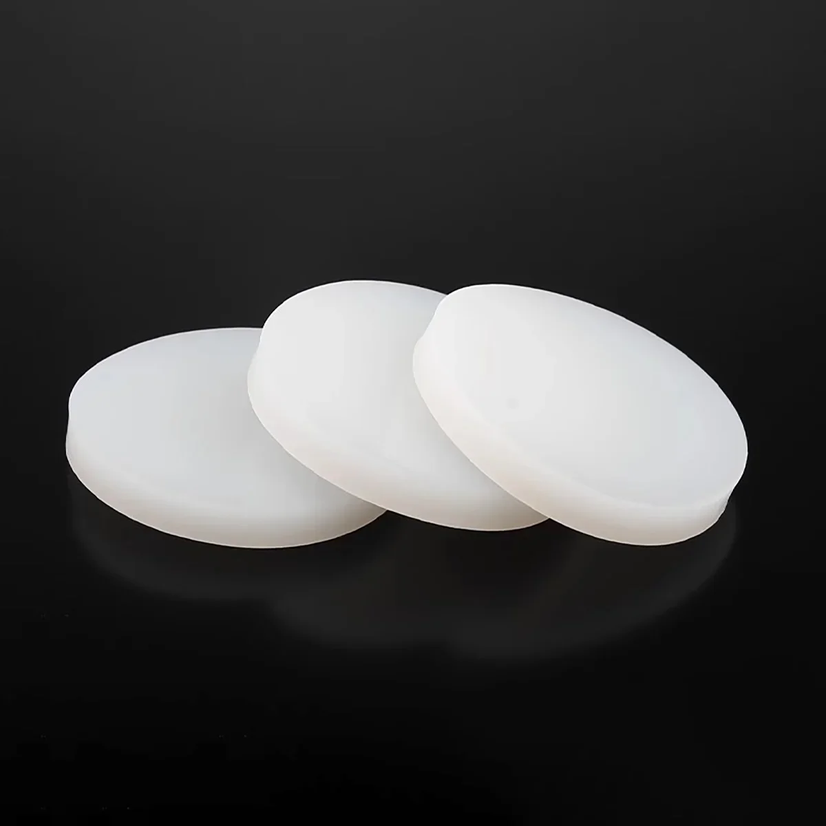 White Seal Gaskets Pad Solid Round Silicone Rubber Sheet 10PCS Diameter 12/15/18/20/22/25/28/30/35/38/40-150mm Thickness 5/6/8mm