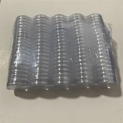 Lot de capsules transparentes en plastique pour jeu de société, 100 pièces, diamètre 19mm, plusieurs étuis pour jeton, collection de pièces de monnaie