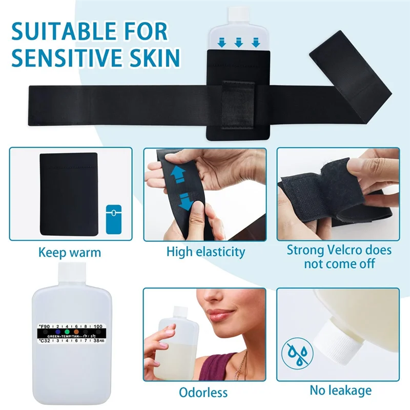 

【Superdeals】14Pcs Urine Test Complete Set 2 Portable Empty Bottles,10 Adhesive Temperature Sensitive Test Strips And Insulation
