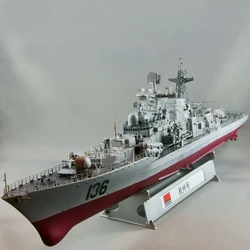 1/200 Assembled Military Warship Model 03614 Simulation Missile Destroyer 136 Hangzhou Ship Model Kit