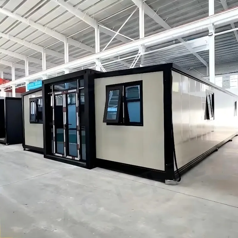 Ready-Made Shipping Container Prefab House Expandable Folding Prefabricated Home 3 Bedrooms Option Living Room Dining Workshop