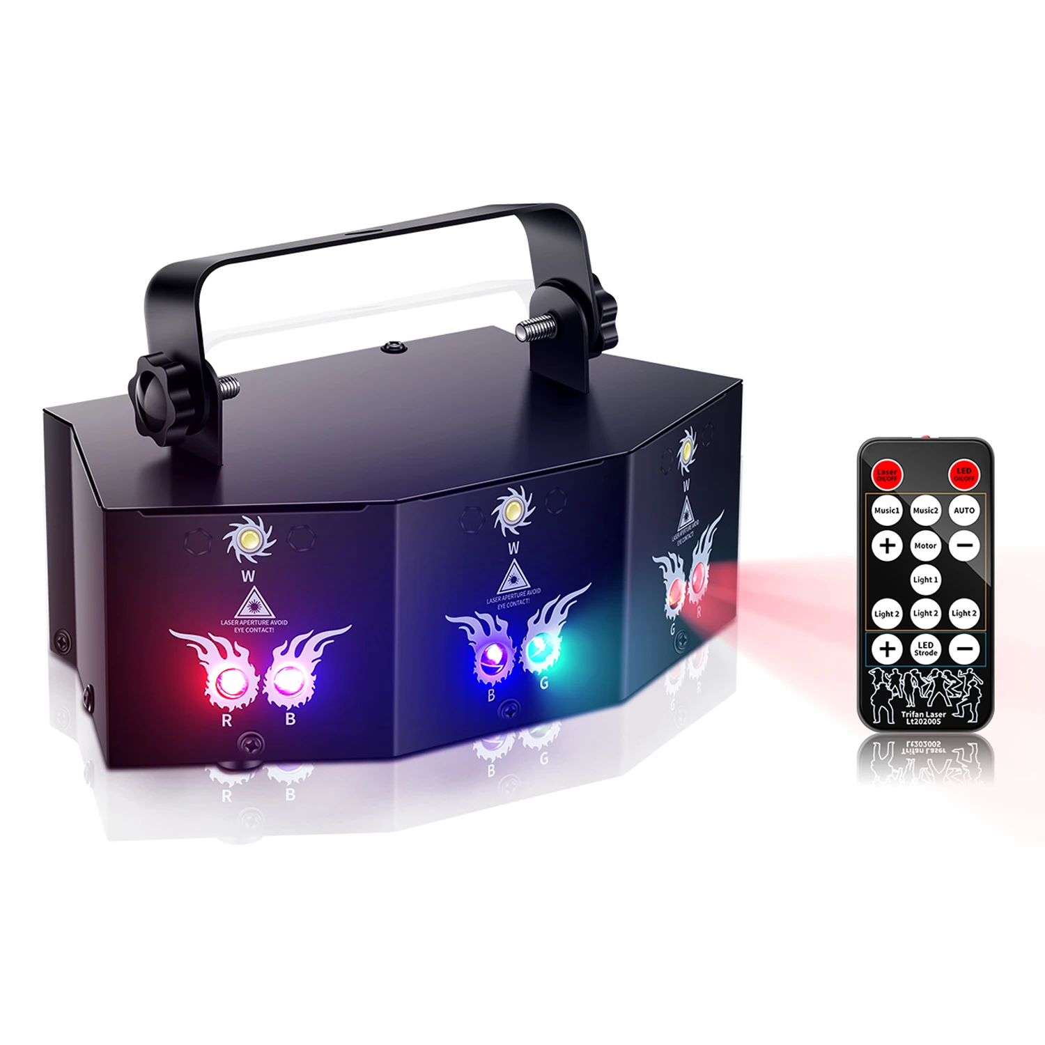 Datewink 9-ogen RGB-podiumverlichting Effect 7CH DMX-besturing Podiumverlichting Projector voor DJ Disco Wedding Club Party Show Kerstmis