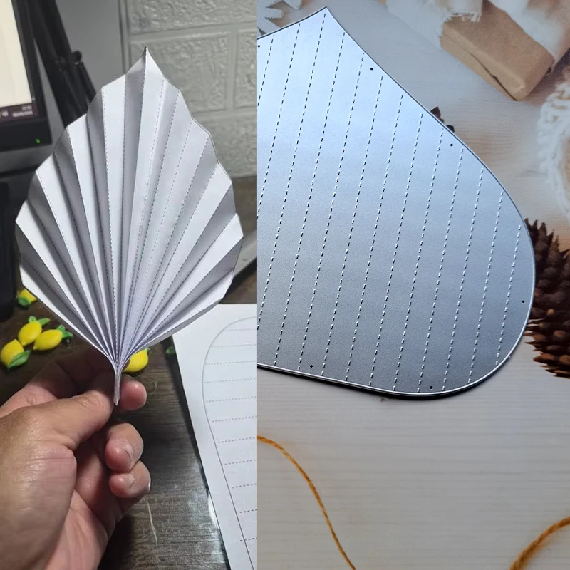 New Love Petals Creased fan blade Craft Embossing Mold 2026 Metal Cutting Dies for DIY Decorative Scrapbooking Album Card Making