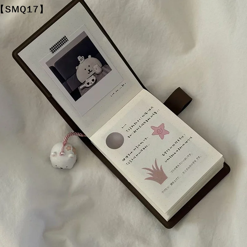 Brown Pocket Book Japanese Style Ins Niche Simple Portable Mini Notebook Diary【SMQ】