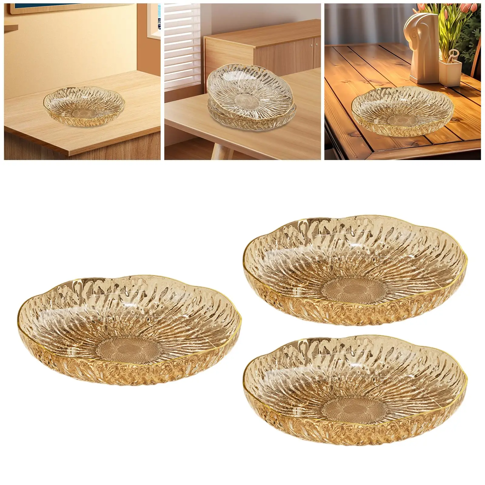 

Fruit Bowl Serving Tray Versatile Decorative Bowl Countertop Lightweight Flower