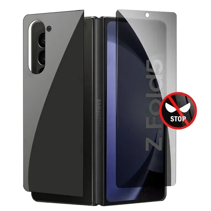 

Противошпионское переднее закаленное стекло для Samsung Galaxy Z Fold 5 4 3, задняя защита экрана на Z Fold5 4 Z Fold 6 9H, защитное стекло