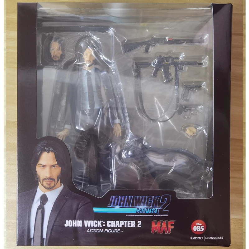 Mafex 085 JOHN WICK Chapter 2 with Dogs Action Figure Doll Horror Halloween PVC Collectible Joints Moveable Model Toy Gift