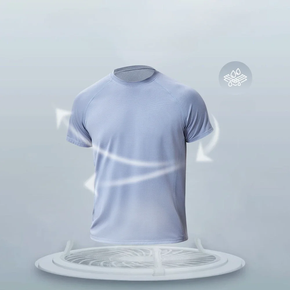 GELITAYIN Outdoor Run Sports Men's T Shirt Quick Dry Breathable Fitness Tops Cool Comfortable Casual O-neck Short Sleeve T-Shirt