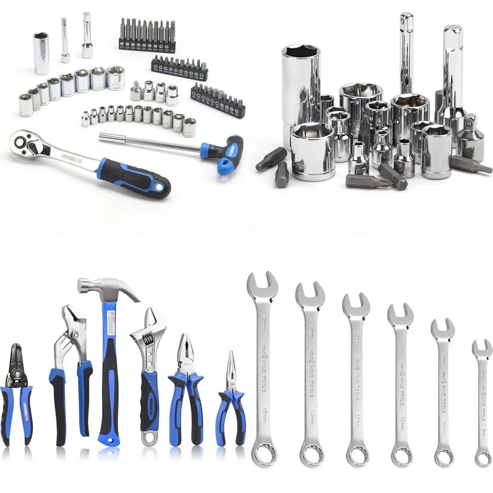 

168-Piece Socket Wrench Set for Auto Repair, Comprehensive Hand Tool Kit with Plastic Storage Case
