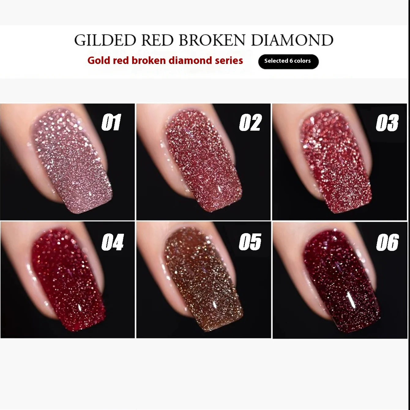 WS Meli Diamond Nail Polish Gel 2024 New Autumn Winter Sparkle Colorful Silver Crystal Pink Micro Diamond Popular Colorful Gift